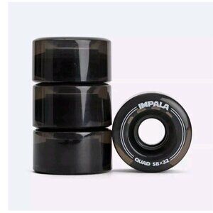 Impala Skates Replacement Wheel 4 Pack 58mm X 32mm Black New